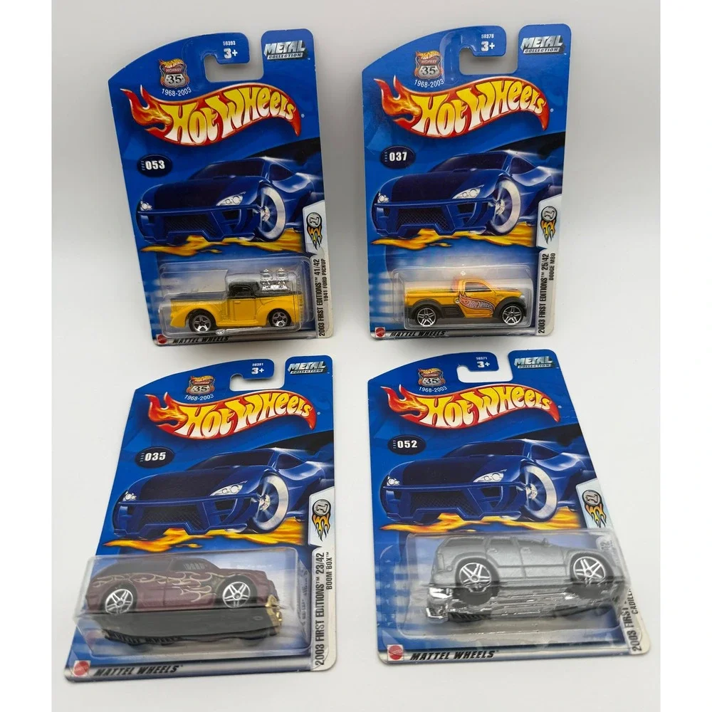 Hot Wheels 2003 First‎ Editions Lot 4 Cadillac Escalade Dodge Ford Pickup 1:64